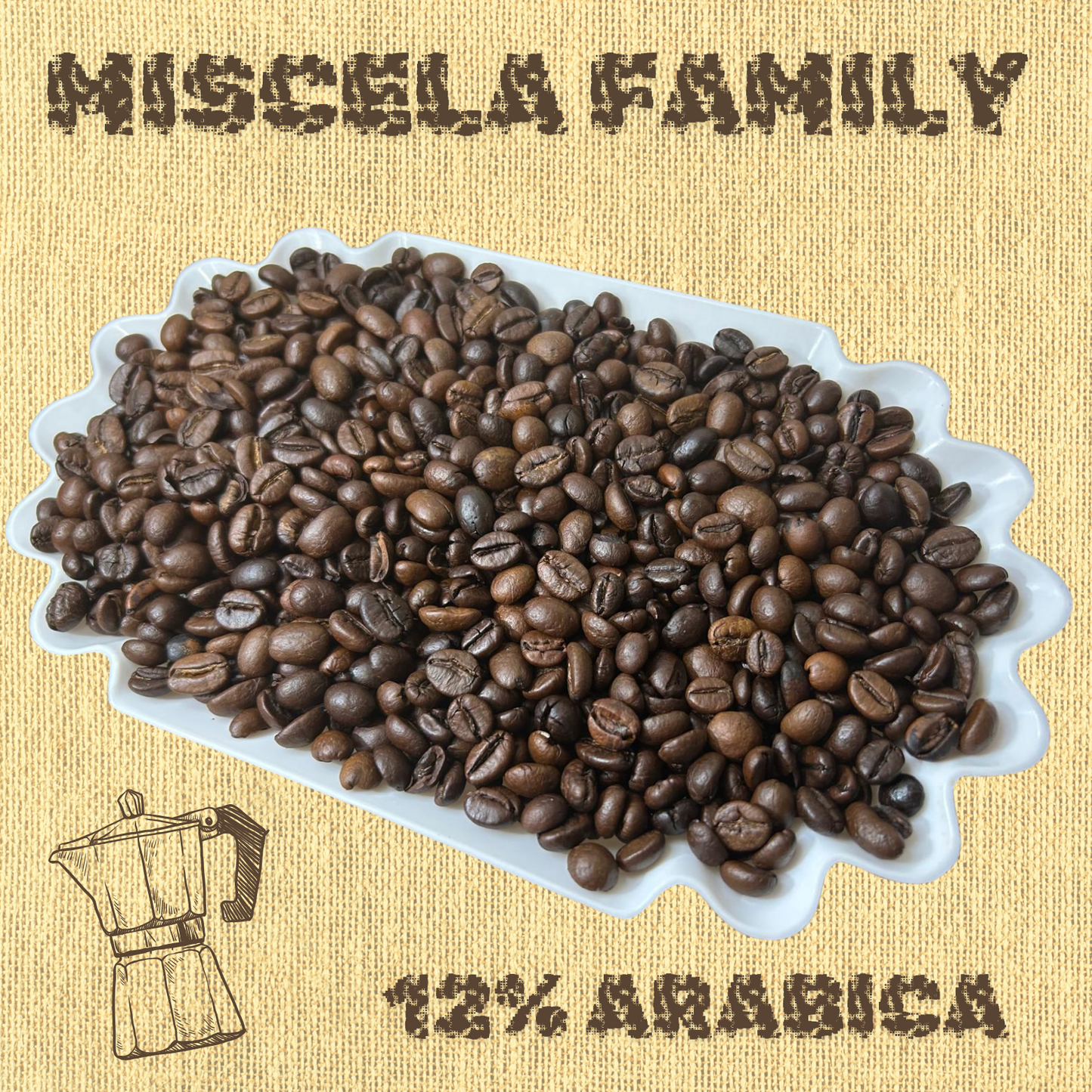 * Miscela Family (12% Arabica ~ 88% Robusta)